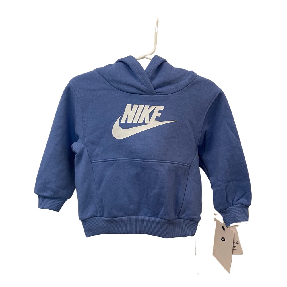 Nike Kids Blue Pullover Hoodie Classic Logo Sweatshirt Size 18Months